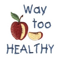 apple way too healty baby attitude machine embroidery design needle passion embroidery npe